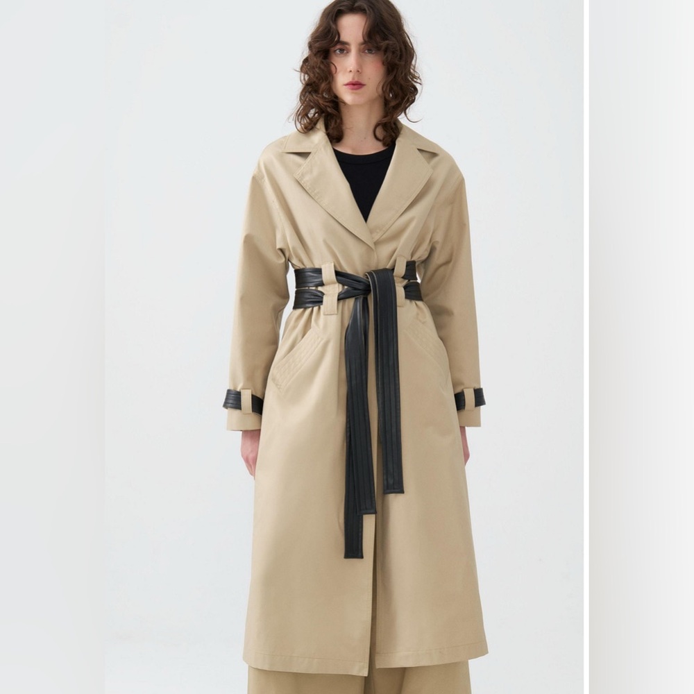 Nocturne double sided melted trench coat - Picture 1 of 16